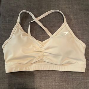 Gymshark gray ruched sports bra